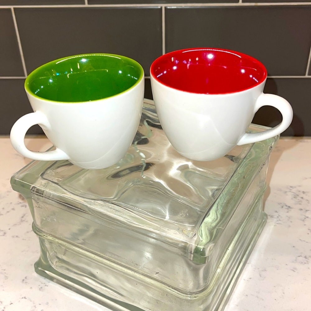Starbucks Christmas mugs 2005,  2 mugs